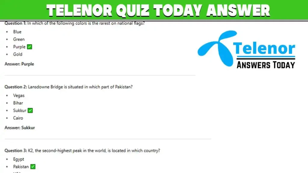 Telenor Answer Today
