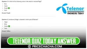 Telenor Quiz Today Answer